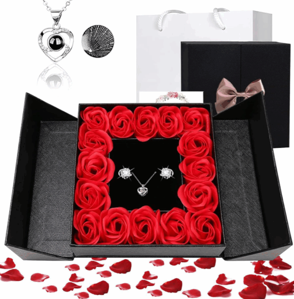 Caja Decorativa con Rosas Eternas - Imagen 2