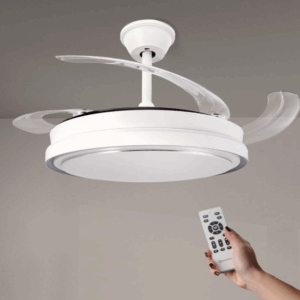 M Mimotec Ventilador de Techo White Hood Silencioso y de Bajo Consumo